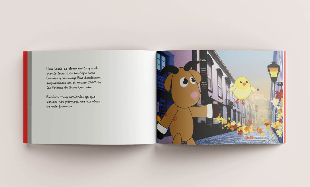 Cuento Infantil Canelo visita el museo primera página