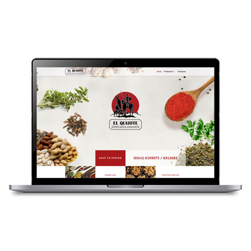 Web responsive Especias El Quijote